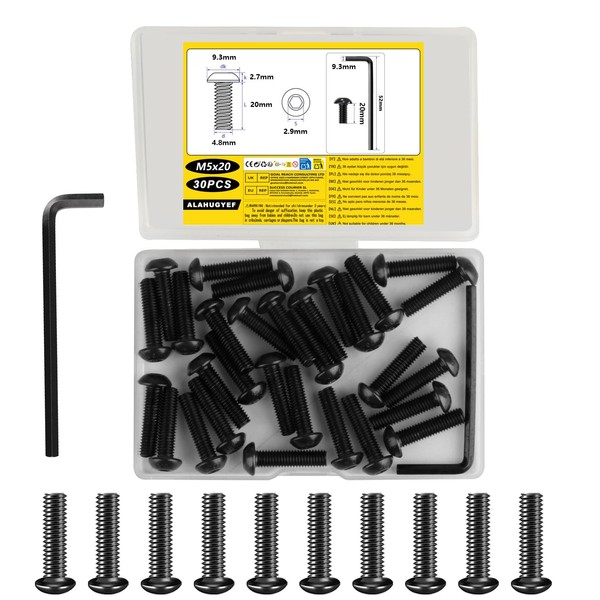 M5 Screws Set, M5 x 20 mm Hexagon Socket Screws
