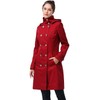 BGSD Women Amari Waterproof Hooded Trench Coat Red Small