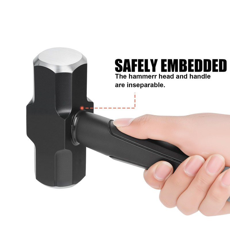 3lb Sledge Hammer - Heavy Duty Drilling Hammer with Forged