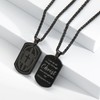 Fervia Football Bible Verse Cross Necklace for Men Stainless Steel