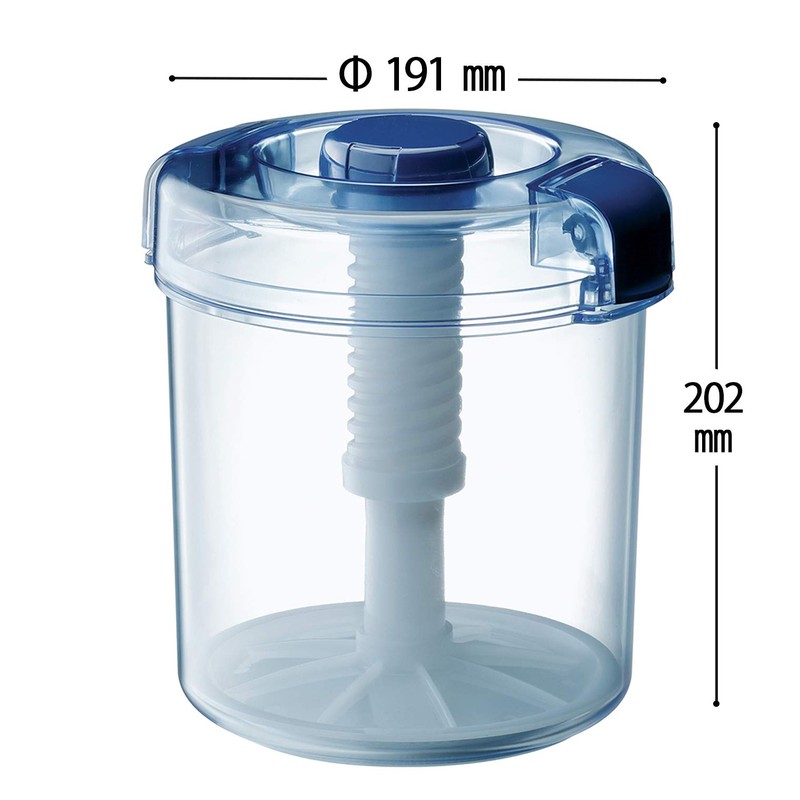 Squirrel R-30 Instant Pickle Container, Round Shape, Clear Blue, 0.1