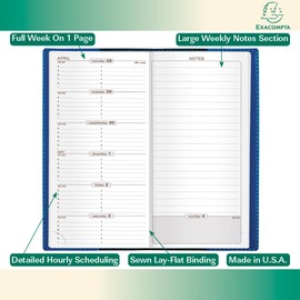 Exacompta 2026 Refill For "Space 17" Calendar Year Weekly/Monthly Planner Organizer - 12 Months (Jan. to Dec.) - 3 1/2" x 6 3/4"- Appointment Journal for Business, School, and Life