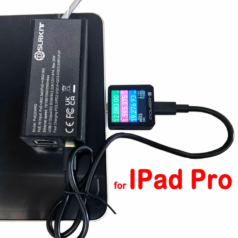 DSLRKIT 2.5Gbps PoE Splitter & Passthrough Adapter to USB Type-c