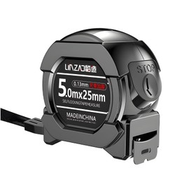 Premium Tape Measure, 5 m, Drop-Proof Tape Measure, Robust Professional Tape Measure Made of Steel in Industrial Quality, for a Wide Range of Measuring Tasks in Home, Crafts, Industry (Black)