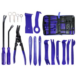 Hitopin 19-Piece Car Disassembly Tool Set, Car Removal Tool, Pry Tool, Plastic, Trim Wedges, Interior Trim Tool, for Dashboard, Mounting and Remover