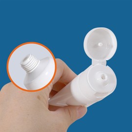 MORICOH 5PCS White Plastic Soft Tubes Bottle, Refillable Container Bottles with Flip Cap, Squeezable Tube for Cream Shampoo Lotion Cleanser Shower Gel (30ml)