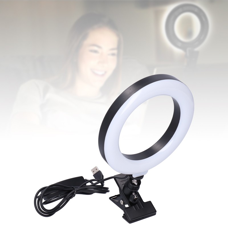 16cm LED USB Circle Light RGB Fill Light with Clamp