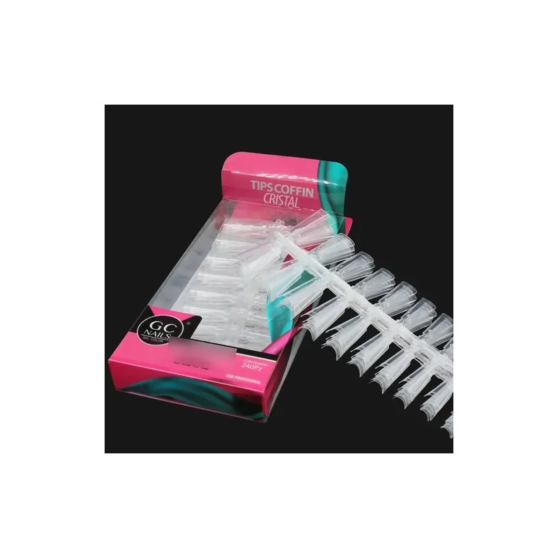 Tips Coffin 240 Pzs, Color A Elegir, Uñas Manicure, Gc