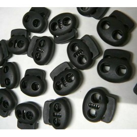 Unbranded 100 Face Mask Adjusters Small 1/8" Dual Hole Spring Cord lock String Toggle