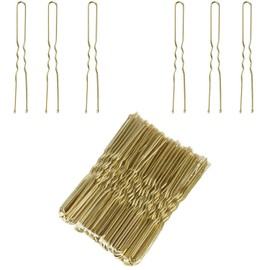 Blonde Hair Pins,50pcs U shape Hair Bun Pins Bun Pins Hair Clips Hair Grips for Women Hair Styling Pins Hair Pins for Buns Ideal for All Hair Types (6 cm/2.36 Inch)