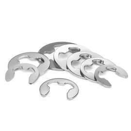 Michass 400 Pieces Stainless Steel E Clip Retaining Ring, E Clip Snap Ring, Internal Retaining Ring, 13 Sizes 1.5-15 mm Internal External Push Button with Storage Box, for Shaft Mounting Parts