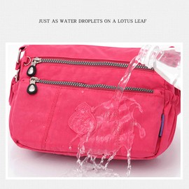 MINTEGRA Shoulder Bag for Women Waterproof Crossbody Purses Lightweight Nylon Work Travel Purse Messenger Bag
