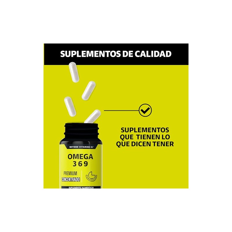Beyond Vitamins Omega 3 6 9 con contenido excepcionalmente alto