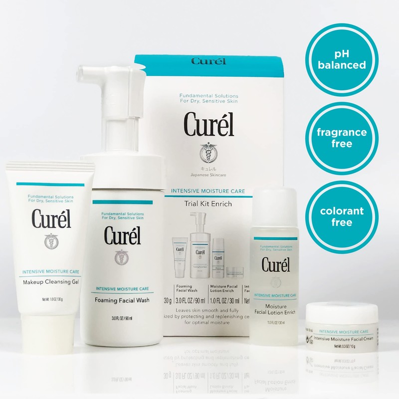 Curel Trial & Travel Kit, Two Week Skincare Routine for