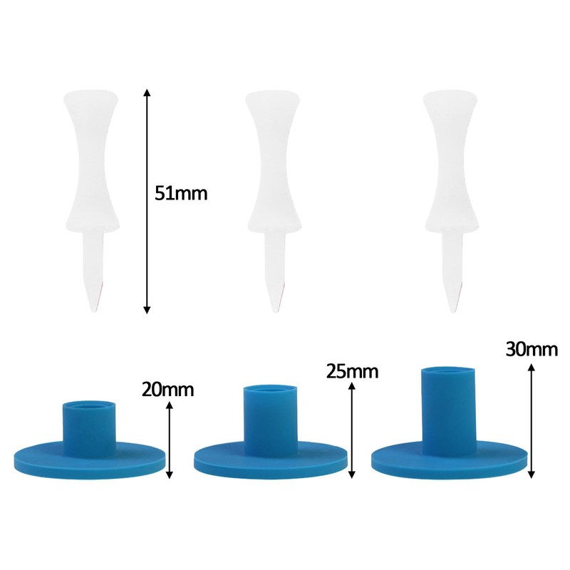 STARTIST 3 Pcs Golf Rubber Tee Holder Golf Practice Hitting