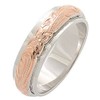 [BreezyIsland] Hawaiian Jewelry Two Tone Ring Silver 925 6mm Width,