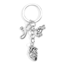 Gallkeat Keyring Nurse Doctor and Nurse Accessories Emergency Doctor Emergency Paramedic Paramedic Student Doctors Gift (Silver3)
