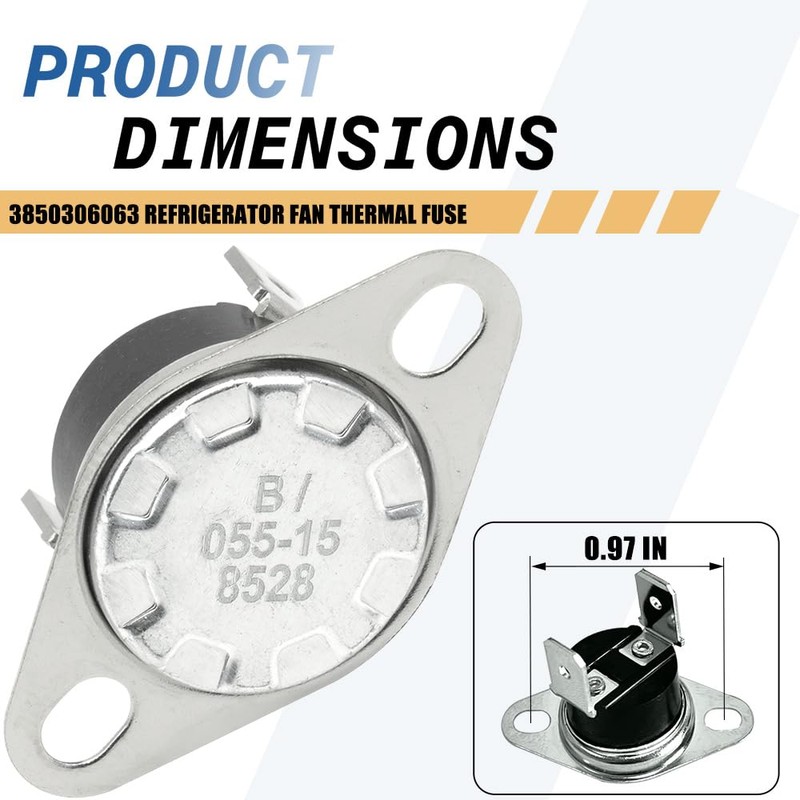3850306063 Refrigerator Fan Thermal Fuse - Compatible with Dometic Refrigerators