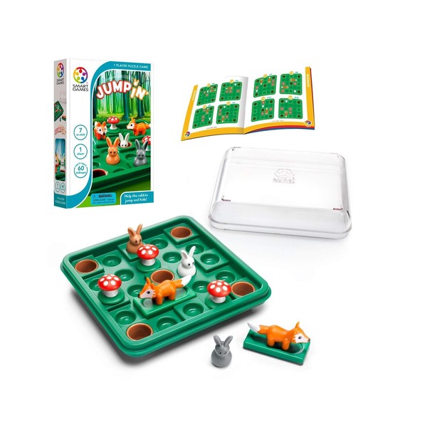 SmartGames Jump in’, a Cognitive Skill-Building Travel Puzzle Game for Kids and Adults Ages 7 & Up, 60 Challenges in Travel-Friendly Case.