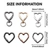 ZROSDSGY 12 Pcs Heart Swivel Spring Clasps，Metal Spring Key Chain