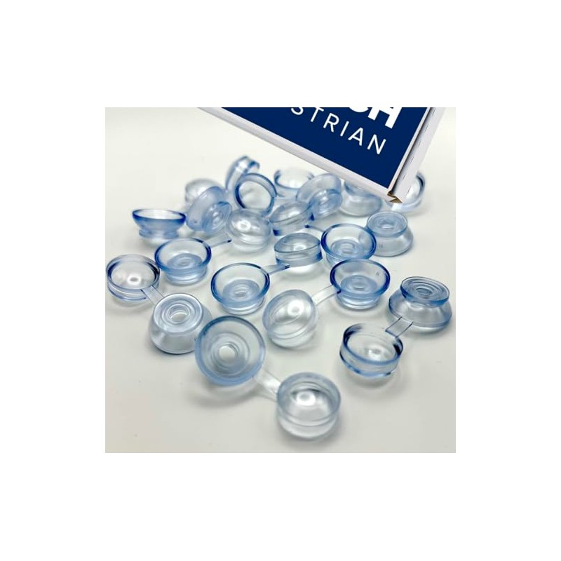 Clear Corrugated Roofing Plastic Screw Cover Strap Caps (200 Pack)