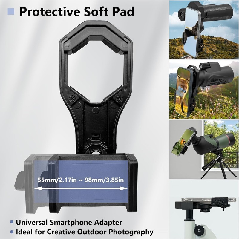 Tydeux Telescope Phone Adapter - Universal Smartphone Adapter Mount Working