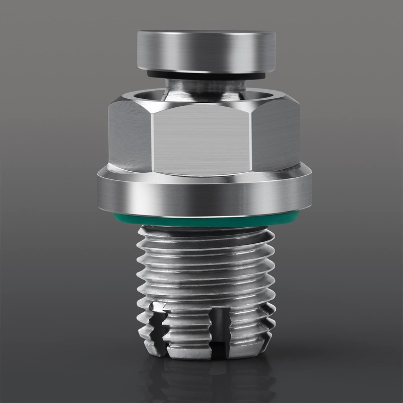 DEEFILL M12.1-1.75 x 15mm Oversize Piggyback Oil Drain Plug, Stainless