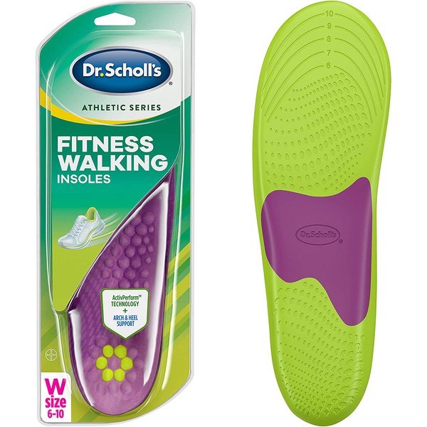 Dr. Scholl's Athletic Series Fitness Walking Insoles, Women’s Size 6-11, 1 PairMen's 8-14) 1 Pair
