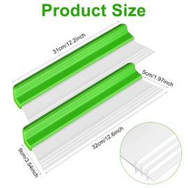 Youdaju 2 Pack 12.2 Inch Car Drying Squeegee Water Blade Silicone Squeegee Professional Automotive Wiper Car Squeegee Auto Car Dryer with Flexible Squeegee Water Blade for Car Home Use (Green)