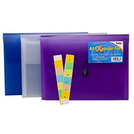 Tiger A4 6-Part Expanding Organiser File With Elastic Closure
