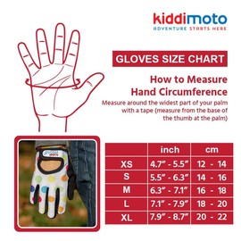 Kiddimoto Kids Cycling Gloves| Anti-Slip Kids Bike Gloves for Boys and Girls| Full Finger Mountain Bike Gloves for BMX, MTB Riding, Gymnastics, Scooters, Skateboard, Balance Bike, Rollerblade.