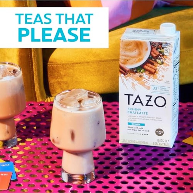 TAZO Tea Concentrate, Organic Skinny Chai Latte, & Chocolate Chai