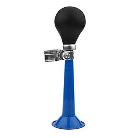 Ausla Bugle Retro Clown Horn, Kids Bicycle Horn, Classic Vintage Metal Twist Speaker, Siren, Hooter, Snail, Air Horn with Crimp Bulb for Vehicles, Bikes, Golf Carts (Blue)