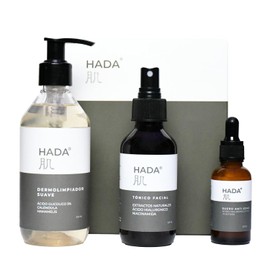 HADA Skincare - Kit 3 en 1 para Rutina Facial Completa | Limpiador + Tónico + Suero Hidratante | Para Piel Grasa/Mixta | Filip Natural