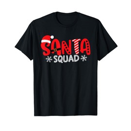 Santa Squad Christmas Team Santa Crew Family Matching Xmas T-Shirt