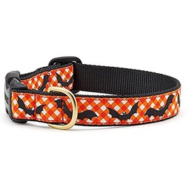 Up Country Batty Pattern (Batty Dog Collar, Small (9 to 15 Inches) 1 Inch Wide Width)