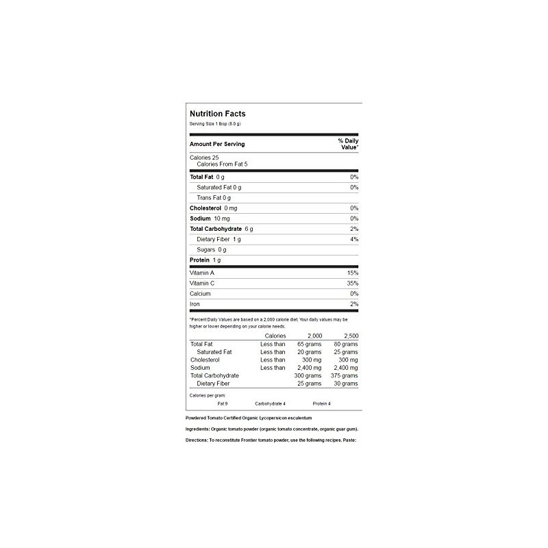 Frontier Co-op Organic Tomato Powder 1lb