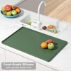 Rnivvi Silicone Coffee Mat, 12" x 19" Waterproof Raised Edge