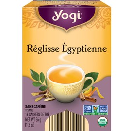 Yogi Tea - Egyptian Licorice Tea (6 Pack) - Herbal Tea with Licorice Root, Cinnamon, Cardamom, and Clove - Caffeine Free Organic Tea - 96 Tea Bags