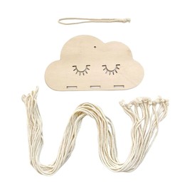 Hair Clips Holder for Girls Wooden Nordic Wall Hanging Decor Girls Hair Bow Holder Cute Cloud Shape Hair Clips Hanger for Bedroom Home Decoration