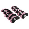 Andux Print Number Golf Iron Club Head Covers with Transparent