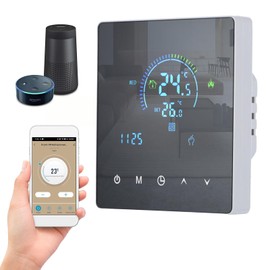 Decdeal WIFI Temperature Controller Room Thermostat Thermostat Temperature Controller Smart Wifi Thermostat WiFi Smart Intelligent Thermostat Temperature Controller for Electric Heating Equipment LCD