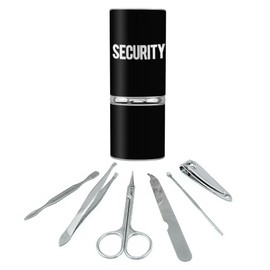 GRAPHICS & MORE Security Stainless Steel Manicure Pedicure Grooming Beauty Care Travel Kit