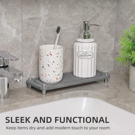 SUEH DESIGN Sink Organiser, Instant Dry Kitchen Organiser, Grey