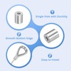 sourcing map Aluminum Wire Rope Stop Sleeve 1/16"(1.5mm) Crimping Loop