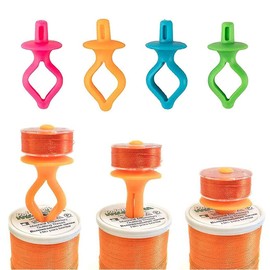 DMZK 20 Pcs Bobbin Holder Clip Thread Spool Hugger, Bobbin Thread Holders Thread Control Clamp Organizer for Sewing Machine, Bobbins Organizer, Random Color