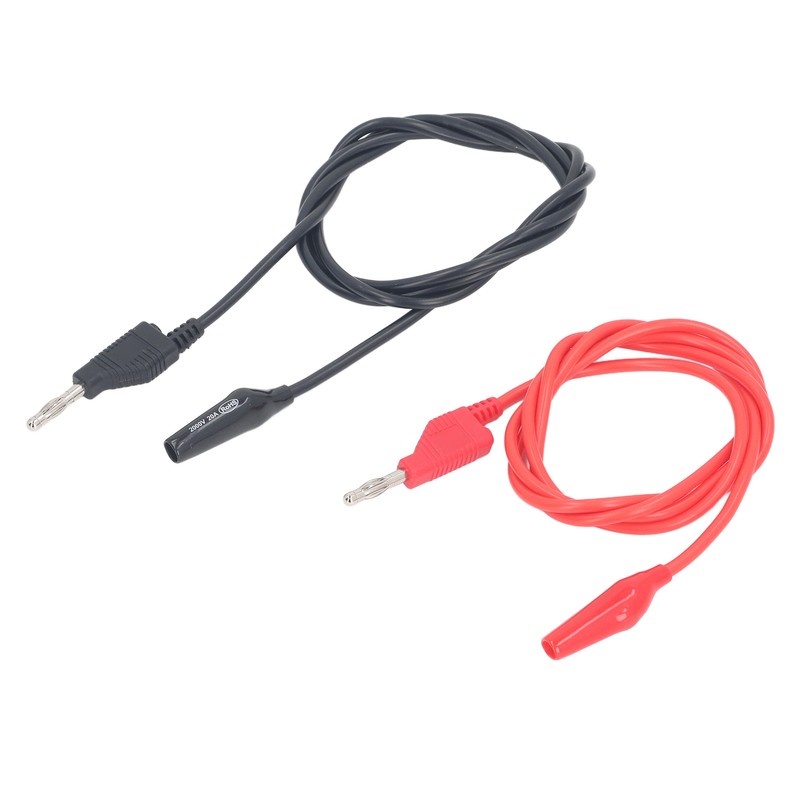 4mm Banana to Crocodile Clip Test Lead Stackable Soft Flexible