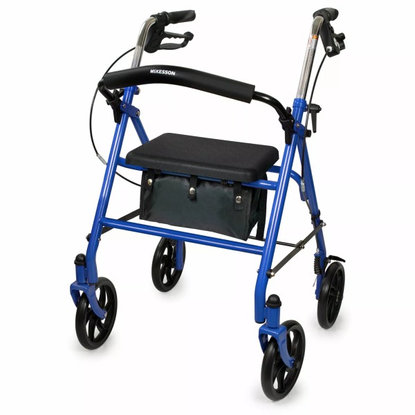 McKesson Upright Rollator Walker 300 lbs. 31 to 35” Handle