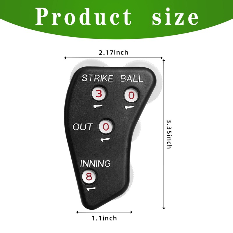 Watayo 6 Pcs 4 Wheel Baseball Umpire Clicker -Black Umpire