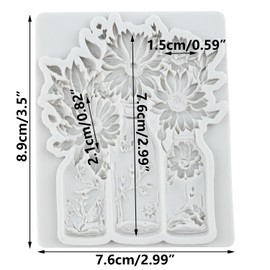 TAOXIBEI Daisy Flower Vase Polymer Clay Mold Flower Vase Silicone Molds for DIY Crafts Epoxy Resin Casting Air Dry Polymer Clay Plaster Jewelry Making